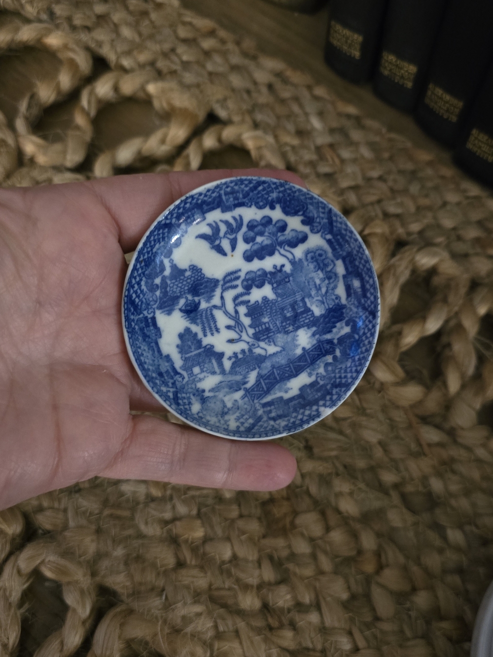 Blue Willow Butterpat - Blue And White Butter Pat. Under 3 Inches